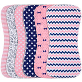 Benoxine burp cloths 6-pack laid flat for quick selection and clean-up readiness.