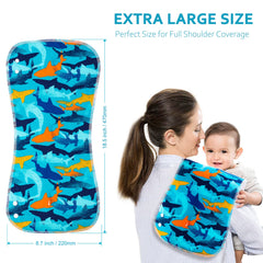 Benoxine burp cloths demonstrate quick absorption after a burp