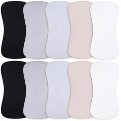 Benoxine burp cloths flatlay 10-pack in neutral floral design for gentle baby care