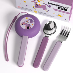 Bentoheaven kids travel utensils case with buckle keeps lunch gear secure.
