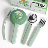 Bentoheaven Kids travel utensils with case, fork and spoon for on-the-go meals.