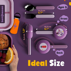 Bentoheaven kids fork and spoon set complements any lunchbox with durable, safe design.