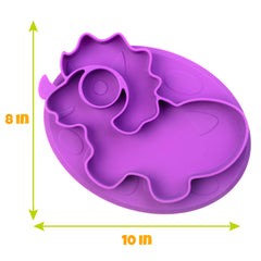Bentology Dino Plates with divided compartments support separate foods during meals.