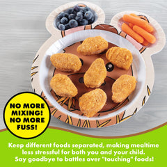 Bentology Zoo Farm plate Cow design makes meals playful.