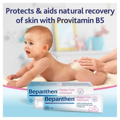Bepanthen packaging highlights 30 g tube and protective formula.