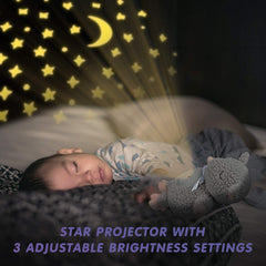 BEREST A11-Projetor Grey Sheep white noise helps settle fussy infants during naps.