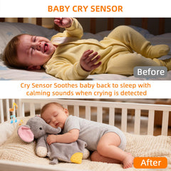 BEREST Elephant Lovey teether pad relieves gum discomfort soothingly.
