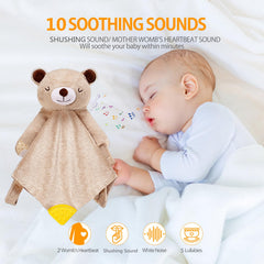 BEREST heartbeat-bear lovey featuring heartbeat and lullaby sounds for newborns.