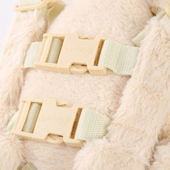 Berhapy soft-plush-fabric backpack highlights cozy material for toddler comfort on adventures.