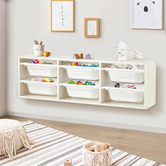 Beright color-bin options add playful organization for nursery or playroom decor.