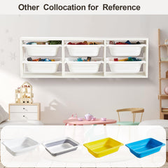 Beright removable bins offer easy access and flexible sorting during playtime cleanup.