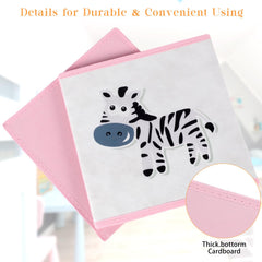 Berlune pink kids storage bin material detail β durable fabric for everyday use
