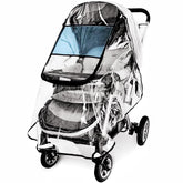 Berocia stroller rain cover with universal fit open view for quick checks