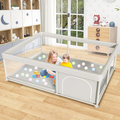 besuhot 65x50 inch playpen top connector safety to protect little heads during play