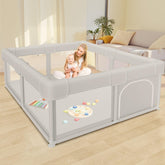 Besuhot Baby Playpen assembly-guide showing quick setup for safe play