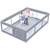 besuhot playpen 74x50 inch wide offers spacious safe play area