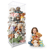 BETBEM stuffed animal storage metal tube frame keeps toys organized and accessible.