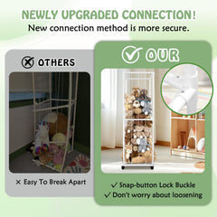 BETBEM 65-inch zoo storage with durable PVC frame for long-lasting playroom use