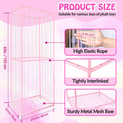 BETBEM stuffed animal zoo organizer assembly shows sturdy setup for playrooms.