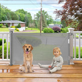 BETERTEK retractable gate rolled up, saving space in a doorway.