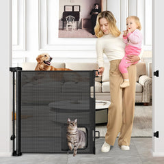 BETERTEK retractable gate door closeup demonstrates secure doorway setup for safe entry