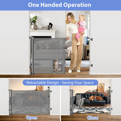 BETERTEK gate height 33 inches fits standard openings for babies and pets.