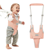 BethBear baby walking harness front view shows comfortable pink design supporting gentle early balance.