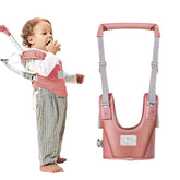 BethBear summer pink walking harness front view supports early steps with gentle grip