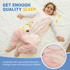 BETTERFUN Pink giraffe design highlights roomy crotch space for leg movement.
