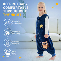 BETTERFUN Toddler Sleeping Sack with Feet sleeveless design showing arm mobility