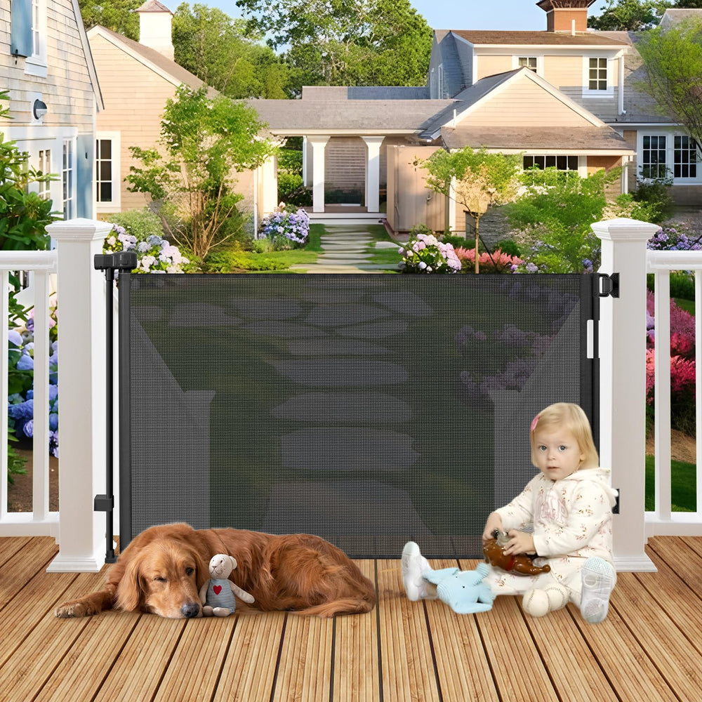 BETERTEK weatherproof outdoor gate front view shows sturdy containment for pets