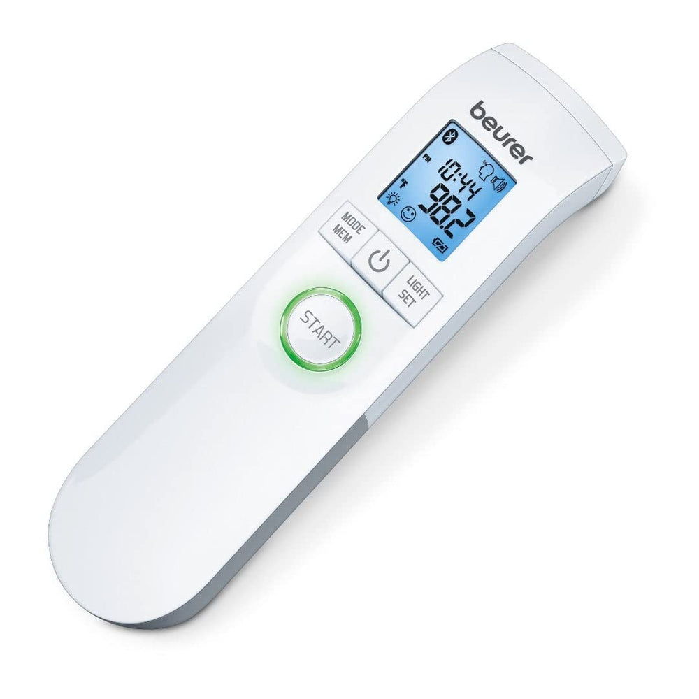 Beurer FT95 forehead measurement delivers quick, no touch temperature readings for busy families.