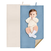 BEWDIO baby changing pad folded in a diaper bag, travel-ready and discreet.