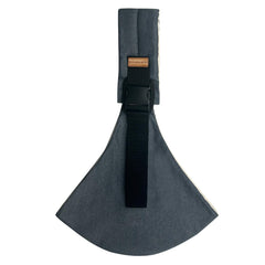 Beyoik baby sling grey front view for hands-free errands