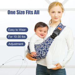 Beyoik baby sling safety buckles secure front and back during carries