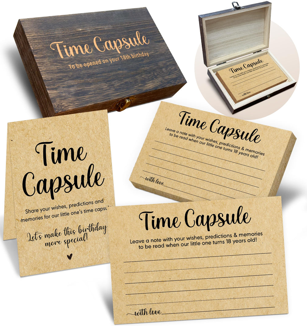BEZBEX Baby Time Capsule box keepsake on table, ready to collect memories