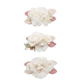 BFNAAgirl flower hair clip closeup showing secure heat-sealed ends for soft baby hairstyles