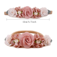 BFNAAgirl 3-pack baby headbands in assorted floral styles for effortless match.