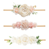 BFNAAgirl baby headbands with nylon floral bloom for gentle wear