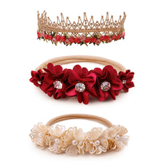 BFNAAgirl floral headband nylon crown 1 shows soft flowers for gentle daily wear