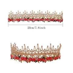 BFNAAgirl floral headband nylon crown 2 highlights rhinestone accents for subtle photo sparkle