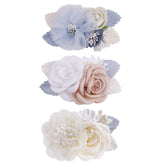 BFNAAgirl flower hair clip closeup with delicate petals and secure heat-sealed ends.