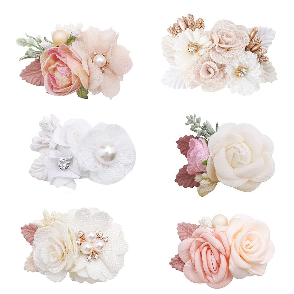 BFNAAgirl flower hair clip set on a baby's hair for a charming party-ready look.