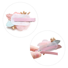 BFNAAgirl newborn hair accessory flowers clip for delicate baby hair styling