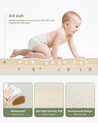 BG-BABYGO baby play mat covers large floor area for safe crawling and play