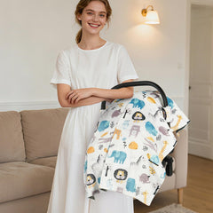 BG-BABYGO car seat cover double-layer fabric highlights warmth and durability.