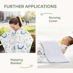 BG-BABYGO car seat cover peekaboo opening lets you monitor baby easily.