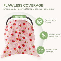 BG-BABYGO universal Velcro fit shows quick attachment to car seats and strollers