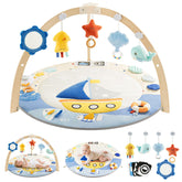 BG-BABYGO play gym ocean adventure frame encourages sensory exploration during tummy time