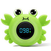 B&H baby bath thermometer with LED display shows precise water temperature at a glance